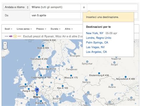 google flights italia.